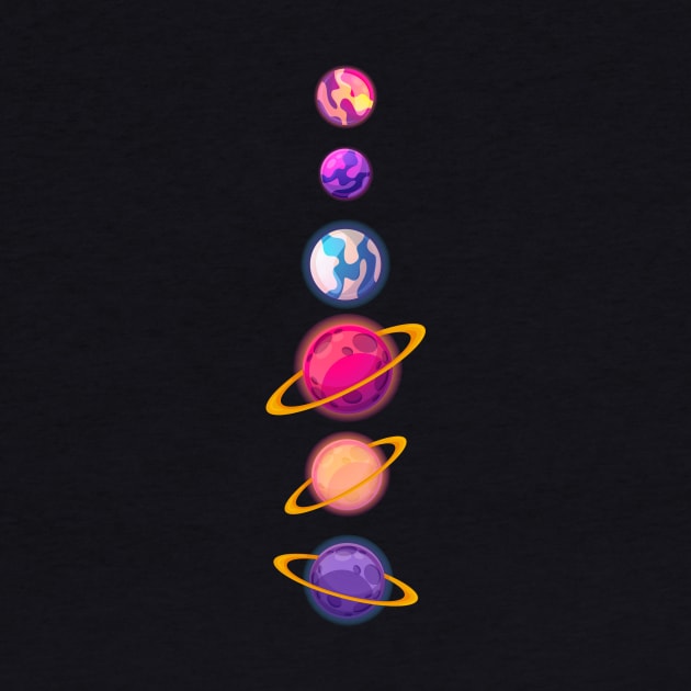 The Awesome Colorful Planets Of Solar System Funny Astronomy by mangobanana